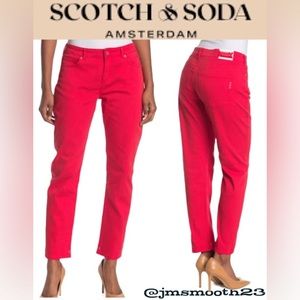 🛑CLEARANCE‼️🆕 Scotch & Soda The Keeper straight leg red jeans size 31